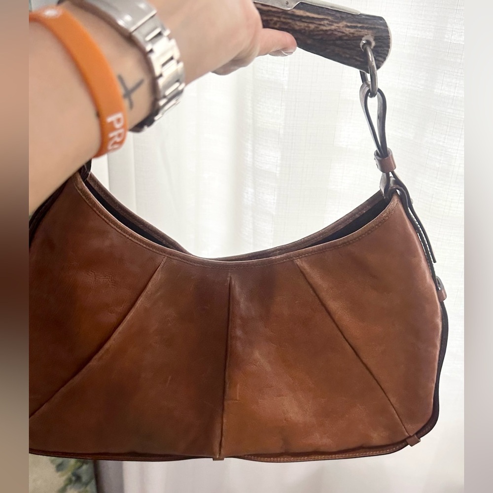 Yves Saint Laurent Brown Leather Shoulder Bag